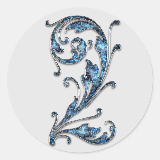 autocollants monogramme numéro 2 (Devant)