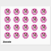 Autocollants Monogramme Rose Clair Gerbera Fleur d (Feuille)