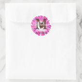 Autocollants Monogramme Rose Clair Gerbera Fleur d (Sac)