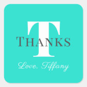 Autocollants monogrammes en Merci et scellés d'env (Devant)