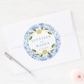 Autocollants monogrammes mariage de la chinoiserie (Enveloppe)