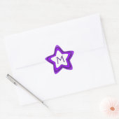 Autocollants monogrammes personnalisables à étoile (Enveloppe)