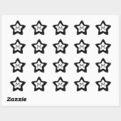 Autocollants monogrammes personnalisables Black pa (Feuille)