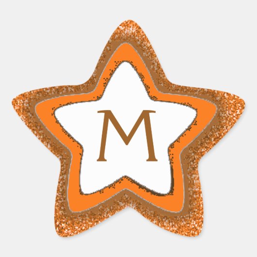 Autocollants monogrammes personnalisables Orange p (Devant)