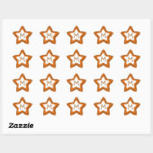 Autocollants monogrammes personnalisables Orange p (Feuille)