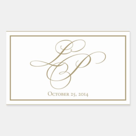 Autocollants monogrammes personnalisés (Devant)