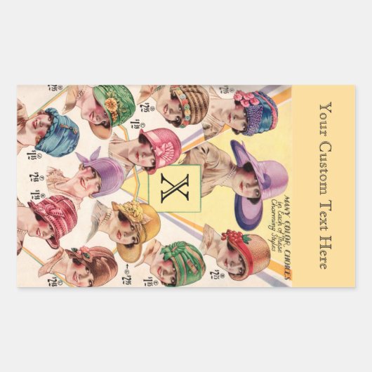 Autocollants Monogrammes personnalisés Casquettes (Devant)