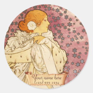 Autocollants Mucha Art Nouveau
