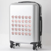 Autocollants multiples Rose Gold Seashell (Sur valise)