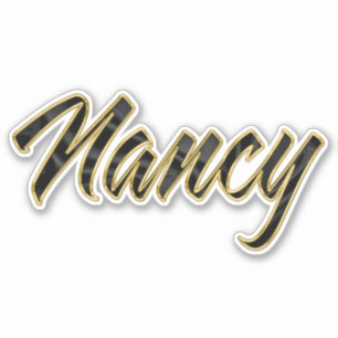 Autocollants Nancy Black Gold Lettering