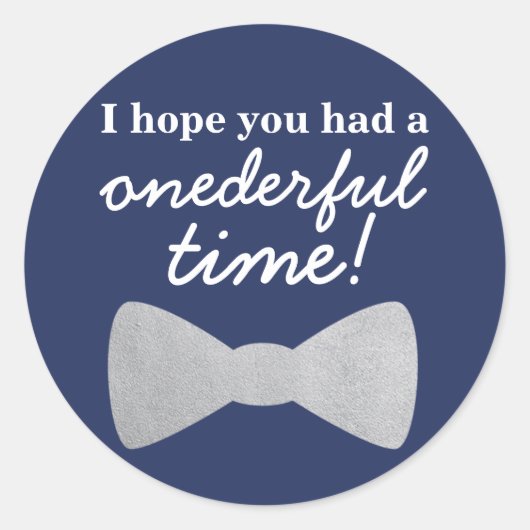 Autocollants Navy, Argent & Bleu Onederful (Devant)