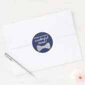 Autocollants Navy, Argent & Bleu Onederful (Enveloppe)