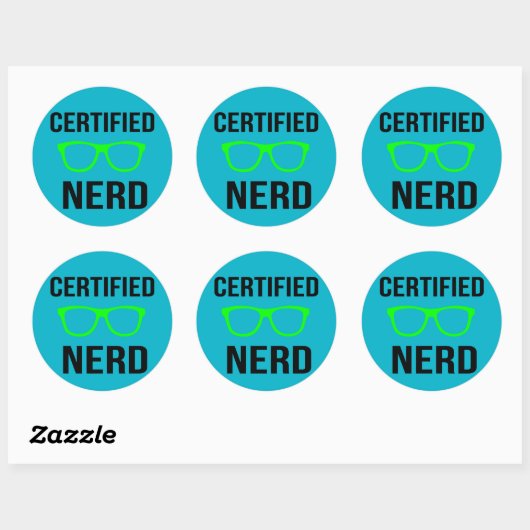 Autocollants Nerd certifiés (Feuille)