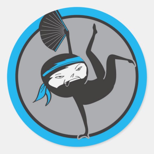 Autocollants NInja Blue Belt (Devant)