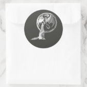 Autocollants noir Wolf & Dragon argent (Sac)