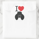 Autocollants noirs de caniche (Sac)