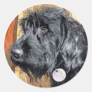 Autocollants noirs de Labradoodle #1