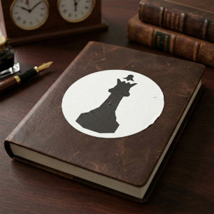 Autocollants noirs de pièce d'échecs