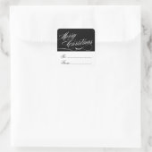 AUTOCOLLANTS NOIRS D'ÉTIQUETTE DE CADEAU DE NOËL (Sac)