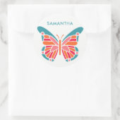 Autocollants nommés faits sur commande de papillon (Sac)