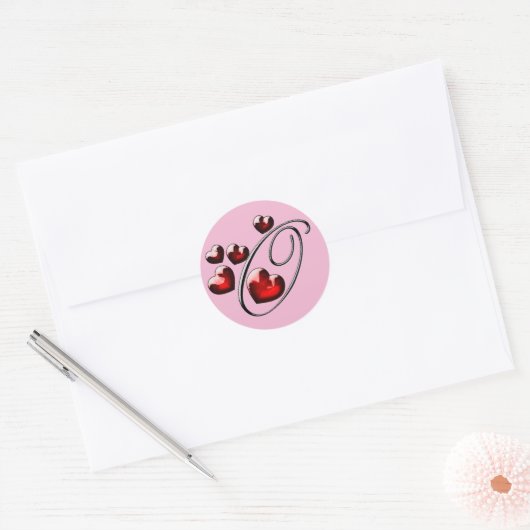 autocollants O initiaux monogramme (Enveloppe)