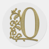 autocollants O initiaux monogramme (Devant)