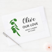 Autocollants Olive Our Love pour l'huile d'olive,  (Enveloppe)