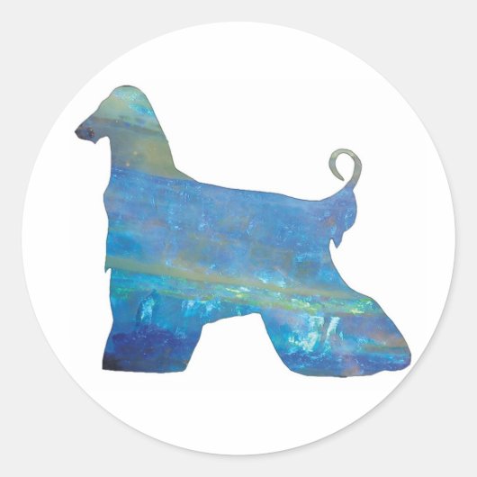 Autocollants Opal Afghan Hound (Devant)