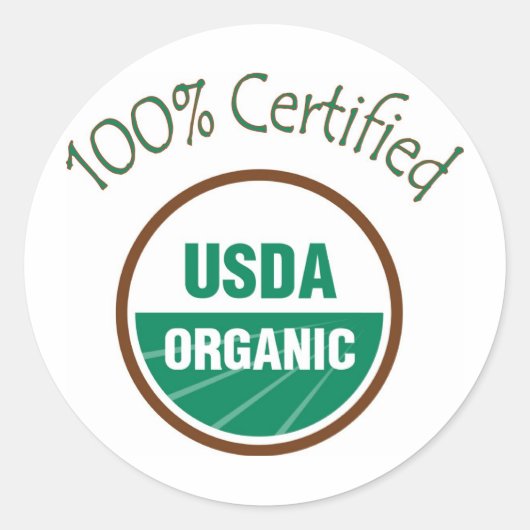 Autocollants organiques de l'USDA certifiés par (Devant)
