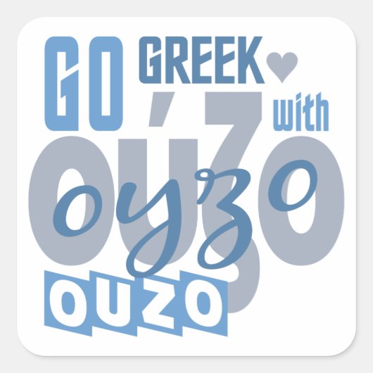 Autocollants Ouzo (Devant)