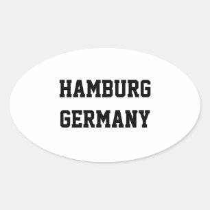 Autocollants ovale Hamburg Allemagne