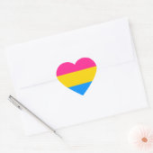 Autocollants Pansexual Pride - coeurs (Enveloppe)
