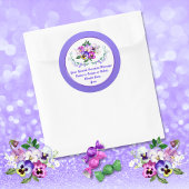 Autocollants Pansy pour Anniversaire, Mariage, Cér