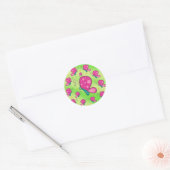 Autocollants Papillon de couleur magenta (Enveloppe)