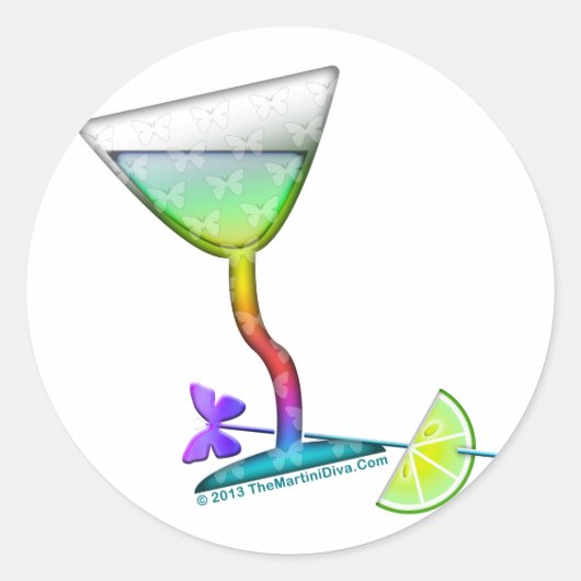 AUTOCOLLANTS - PAPILLON MARTINI (Devant)