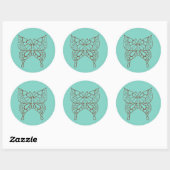 Autocollants Papillon Turquoise  (Feuille)