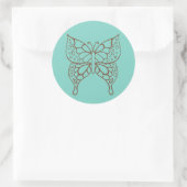 Autocollants Papillon Turquoise  (Sac)