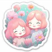 autocollants para el dia del amigo - Chicas (Devant)