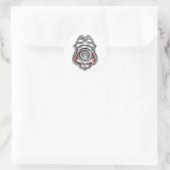 Autocollants pare-chocs Badge de pompier avec text (Sac)