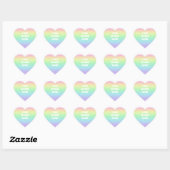 Autocollants Pastel Rainbow Enveloppe personnalisé (Feuille)
