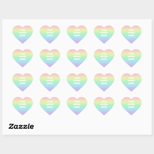 Autocollants Pastel Rainbow Enveloppe personnalisé (Feuille)
