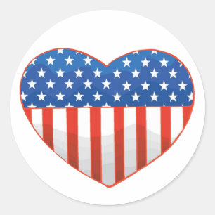 Autocollants Patriotic Heart