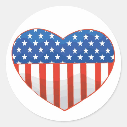 Autocollants Patriotic Heart (Devant)