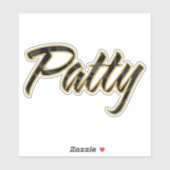 Autocollants Patty black gold lettering (Feuille)