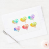 autocollants peints de coeur (Enveloppe)