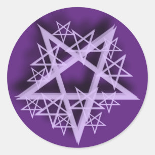 autocollants pentagrammes violets