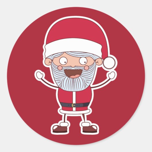 Autocollants Père Noël amusant (Devant)