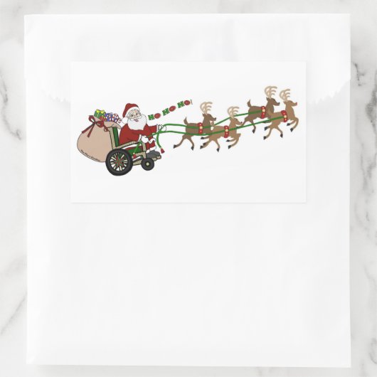 Autocollants - Père Noël en fauteuil roulant (Sac)