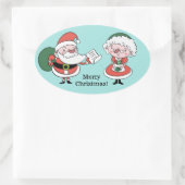 Autocollants père Noël et Mme Claus (Sac)