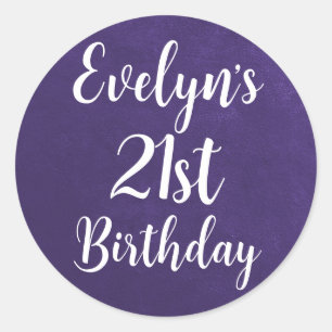 Autocollants personnalisables effet suédine violet